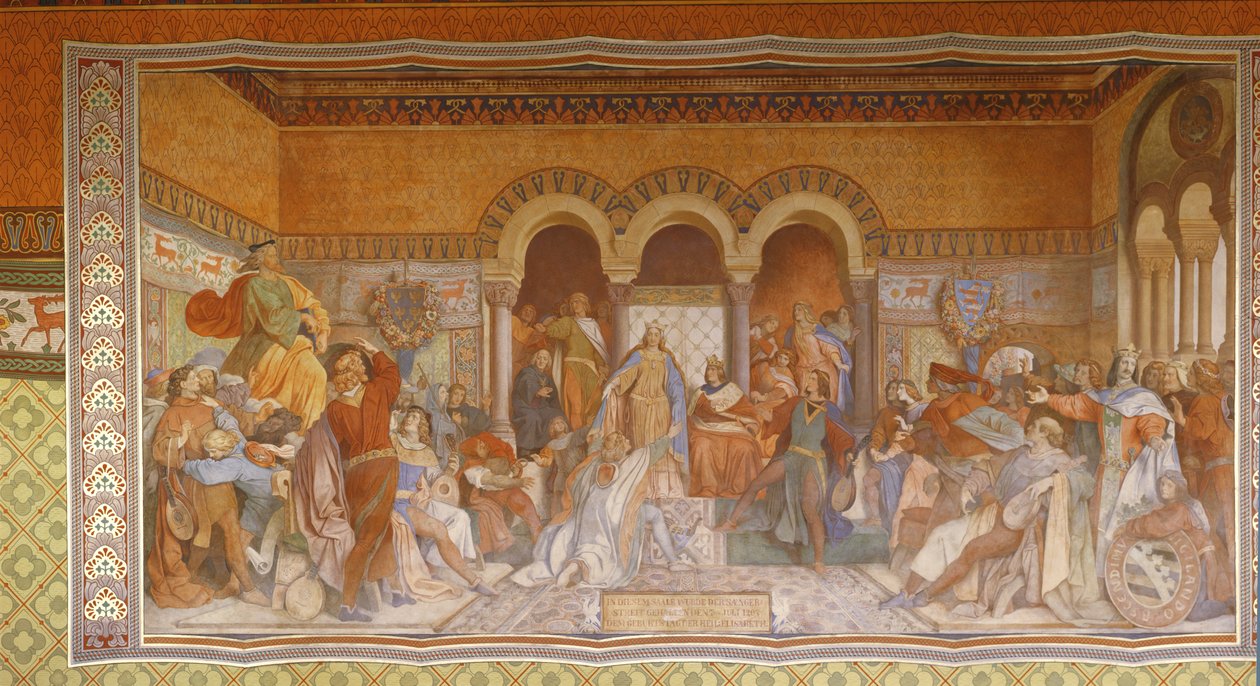 Der Saengerkrieg, c.1854-55 de Moritz Ludwig von Schwind
