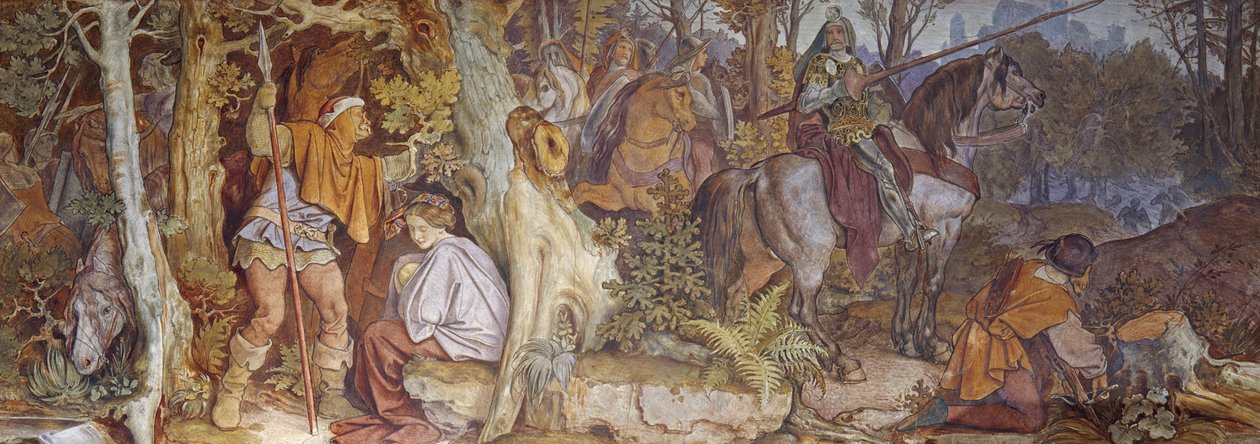 La leyenda del Bautismo de Federico el Pacífico, 1854 de Moritz Ludwig von Schwind