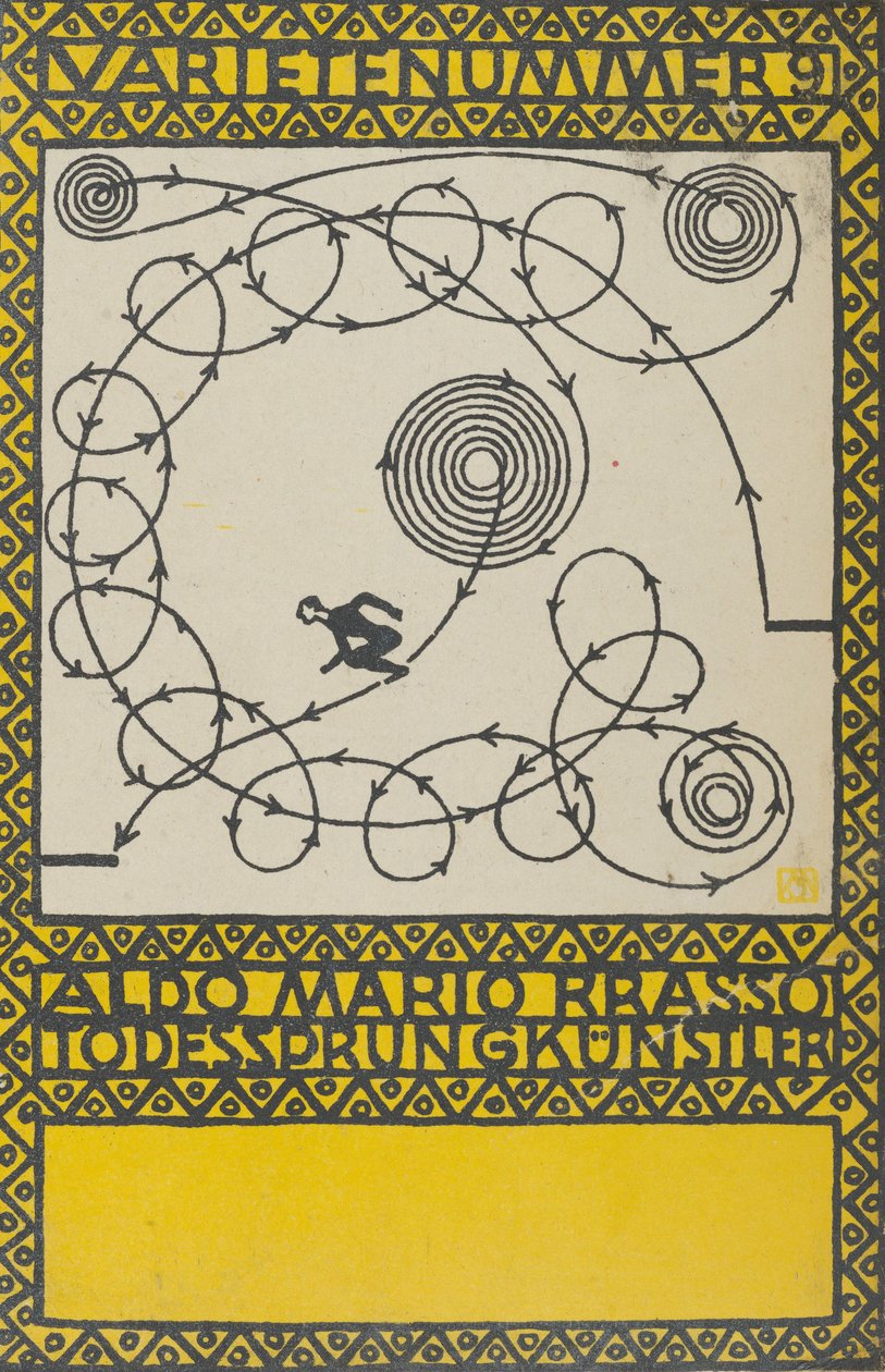 Acto de variedad 9: Aldo Mario Brasso, salto de la muerte, 1907 de Moritz Jung