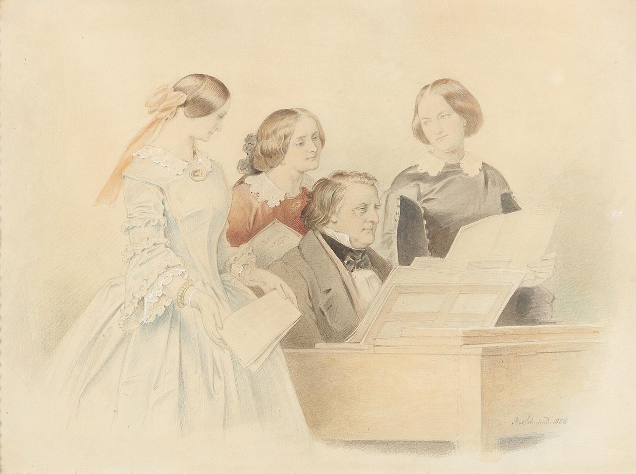 El ensayo con Franz Lachner, 1858 de Moritz Ludwig von Schwind