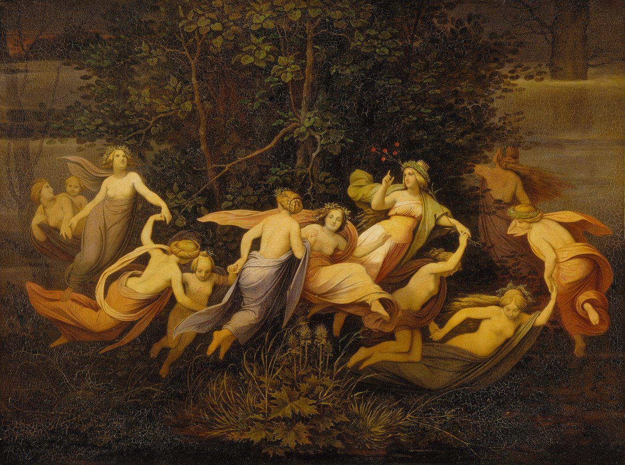 Danza de las hadas en el bosque de alisos de Moritz Ludwig von Schwind