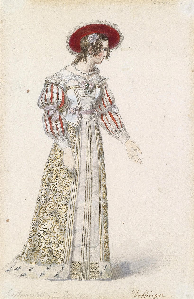 Figurilla de Moritz Michael Daffinger en traje medieval de Moritz Michael Daffinger