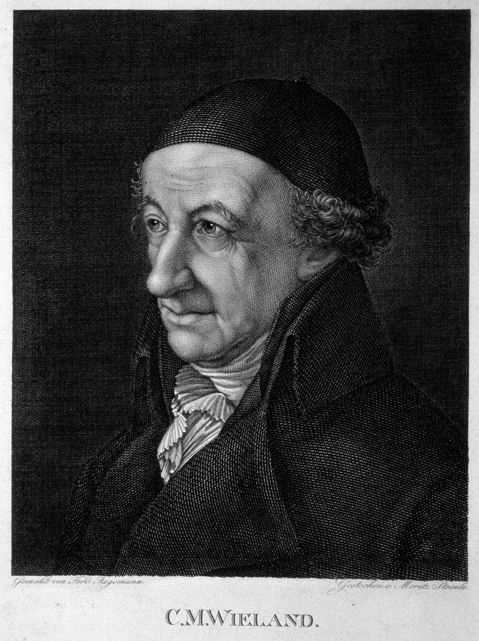 Retrato del poeta y escritor Christoph Martin Wieland 1733-1813, siglo XIX de Moritz Steinla