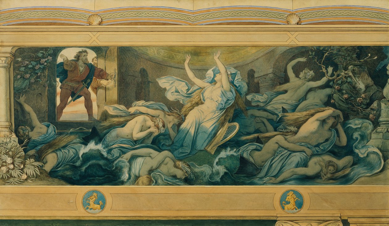 La bella Melusina: VIII La ruptura del juramento de Moritz Ludwig von Schwind