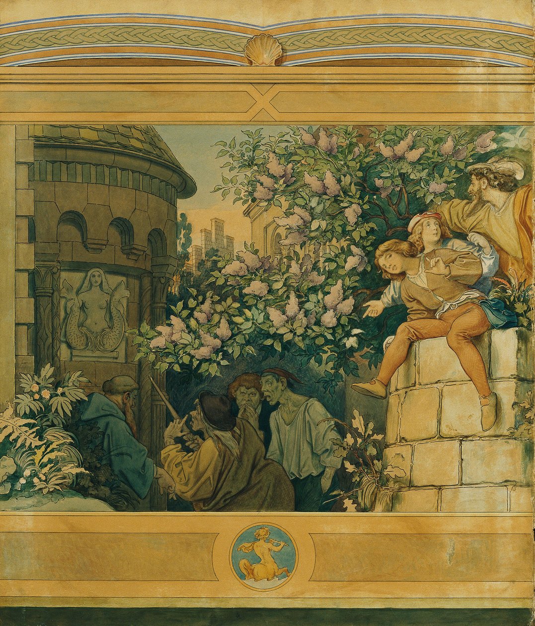 La bella Melusina: VI. las malas lenguas de Moritz Ludwig von Schwind