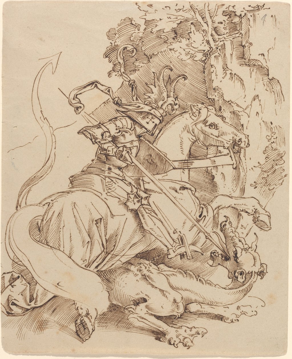 San Jorge y el Dragón de Moritz Ludwig von Schwind