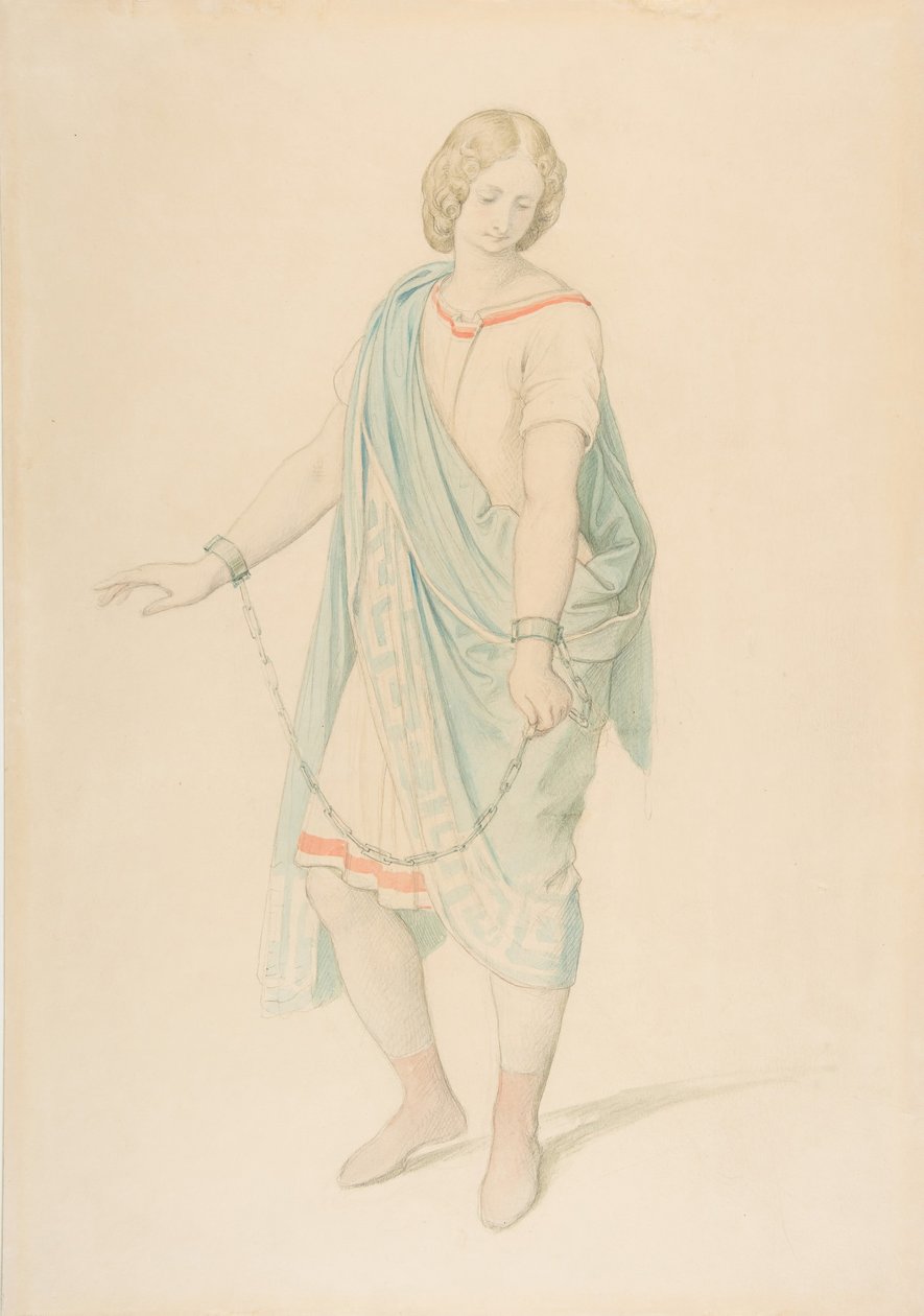 La soprano Karoline Hetzenecker en el papel de Sesto en La clemencia de Tito, ca. 1848 de Moritz Ludwig von Schwind