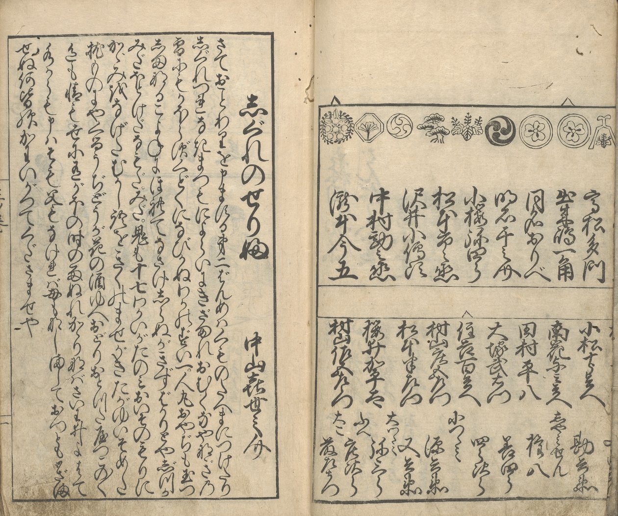 Colección de imágenes de los actores en los cuatro teatros (Shiza yakusha ezukushi), vol 2 de Moroshige Furuyama