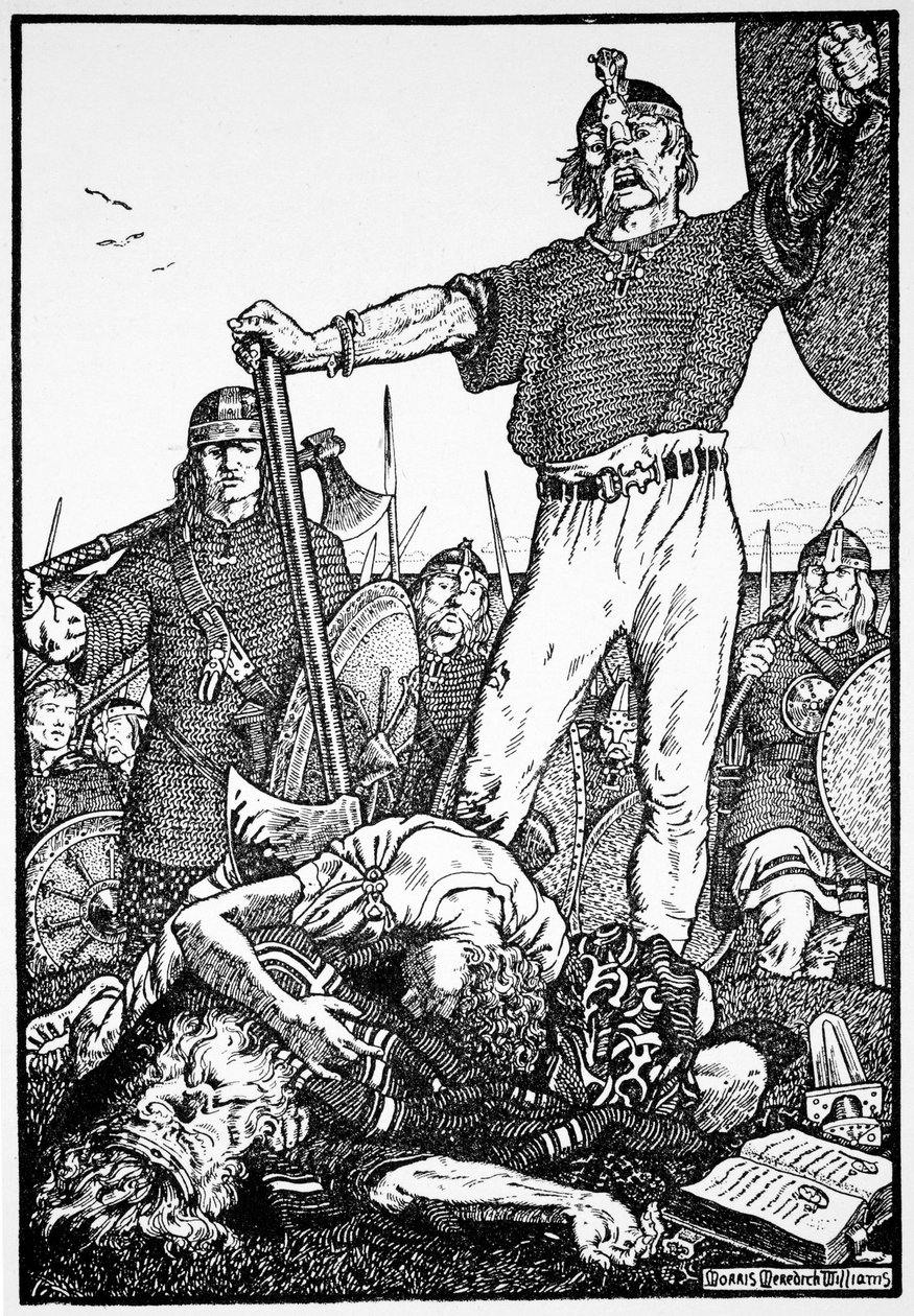 Muerte de Brian Boru en la Batalla de Clontarf, Irlanda, 1014 de Morris Meredith Williams