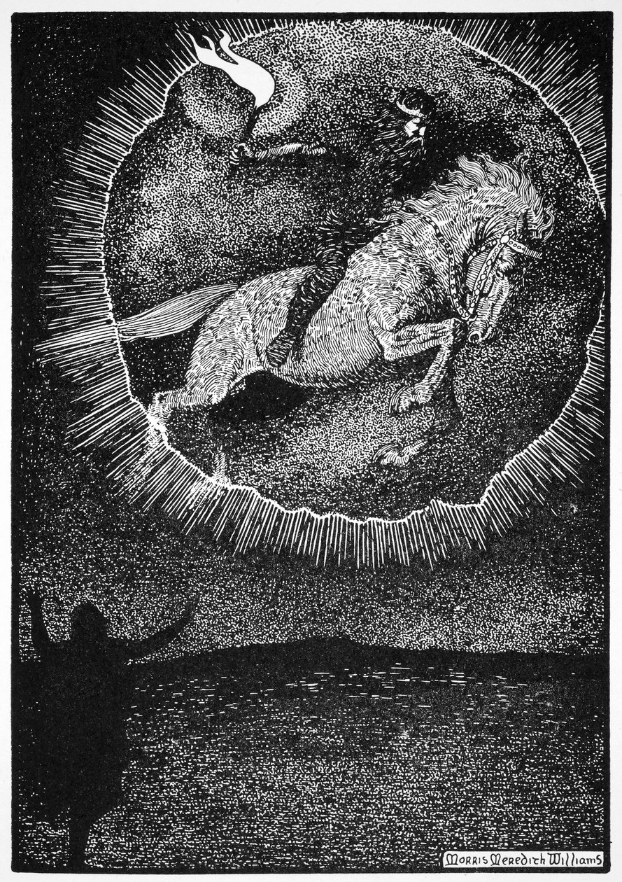 La visión del hombre en el caballo gris, 1913 de Morris Meredith Williams
