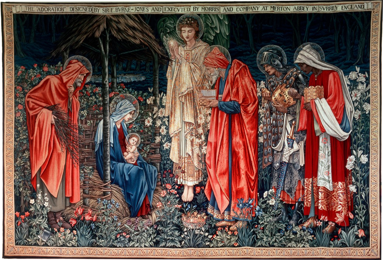 La adoración de los magos, tapiz, 1890 de Morris and Co