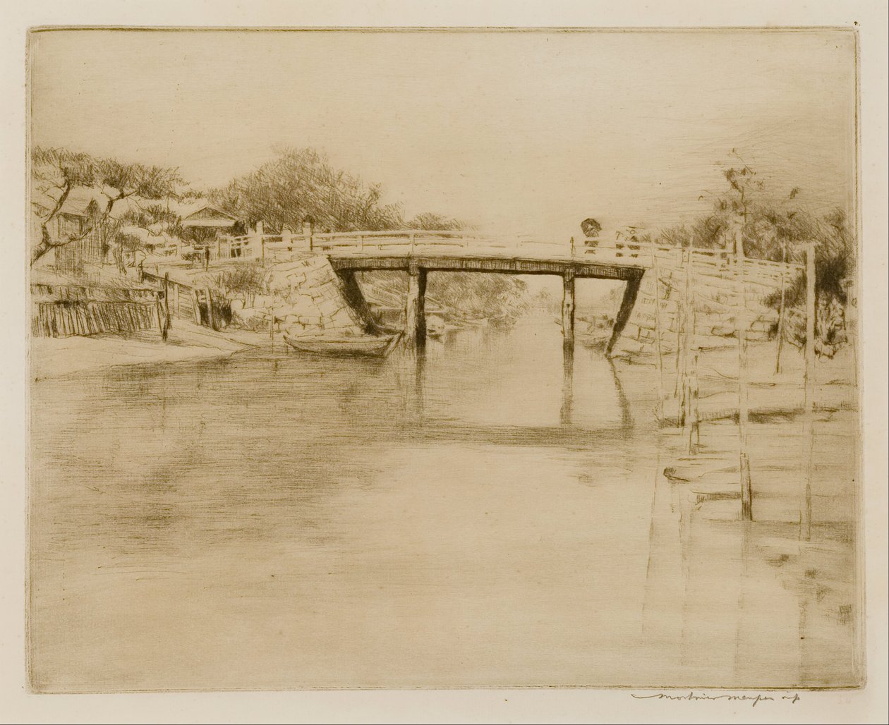 Un canal tranquilo, Japón de Mortimer Ludington Menpes