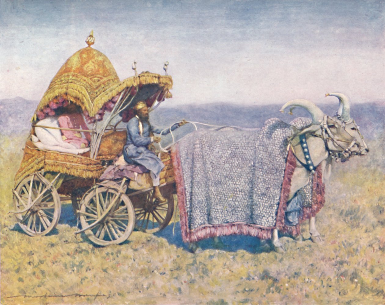 Un carro de bueyes nativo de Bikanir de Mortimer L Menpes