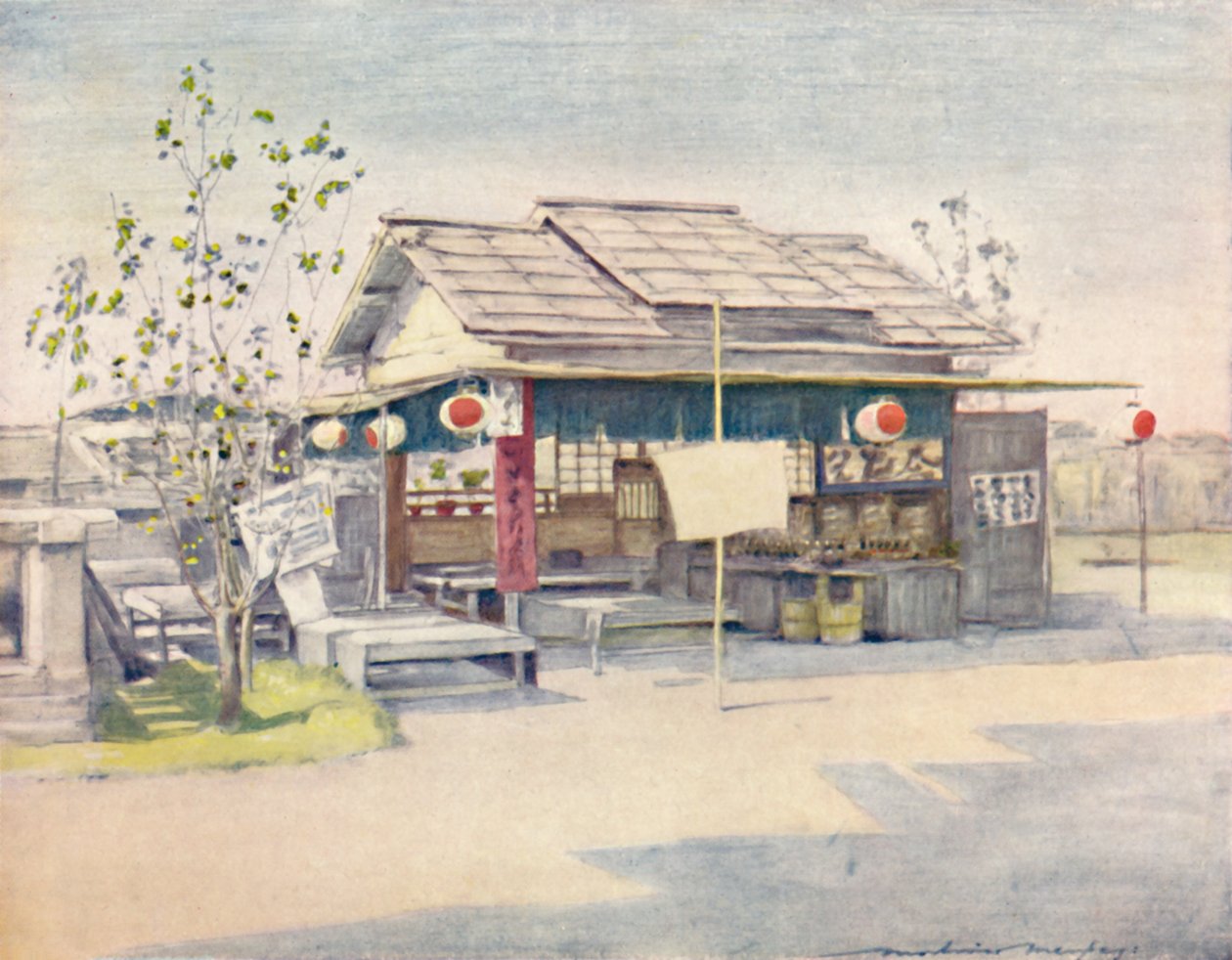 Una casa de té, 1903 de Mortimer L Menpes