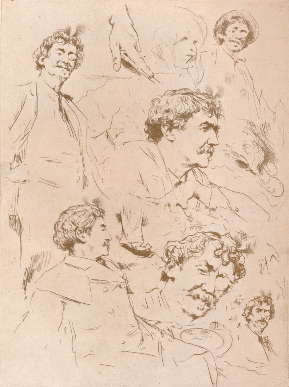Estudios de retrato de Mortimer L Menpes