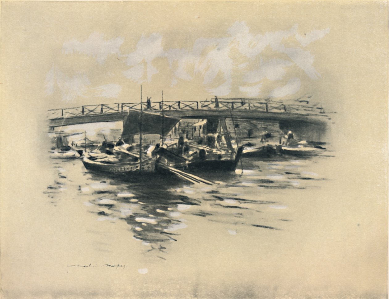 El río Ogara en Tokio, 1903 de Mortimer L Menpes