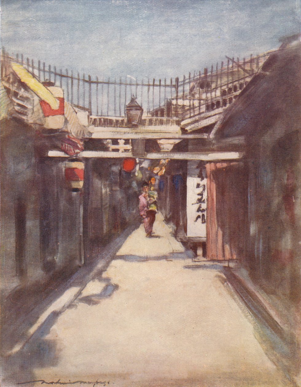 La calle con la galería, c1887, 1901 de Mortimer L Menpes