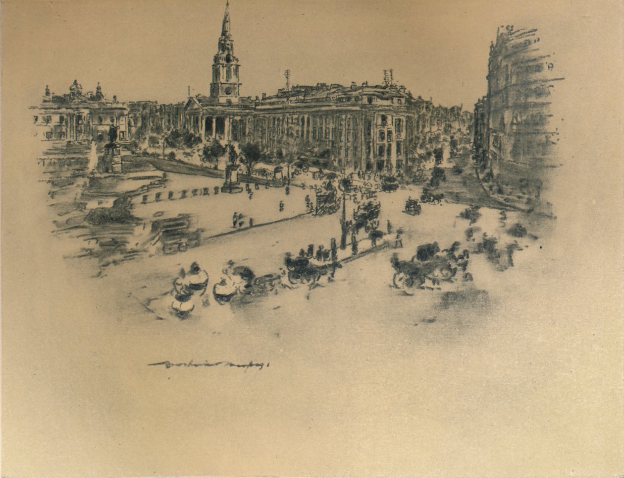 Trafalgar Square, 1903 de Mortimer L Menpes