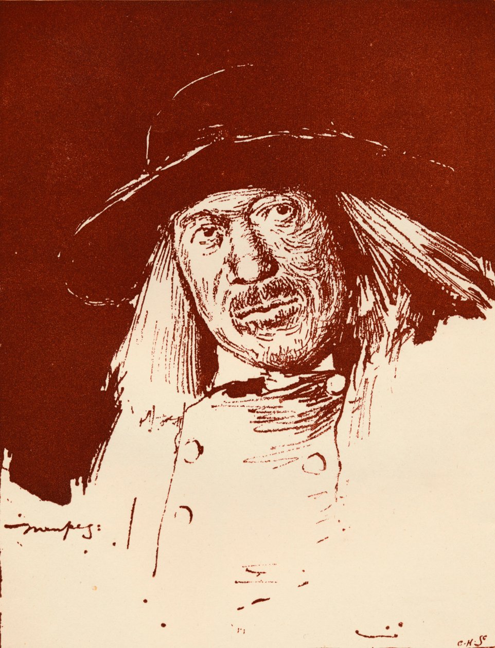 Un Campesino de Bretaña, c1898 de Mortimer Ludington Menpes