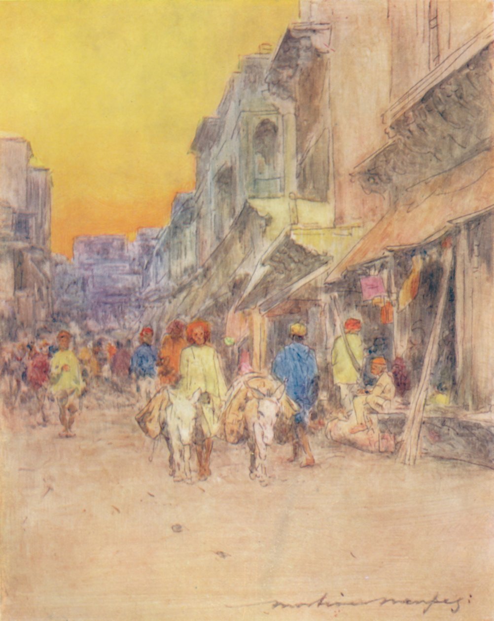 Una calle tranquila, 1905 de Mortimer Ludington Menpes