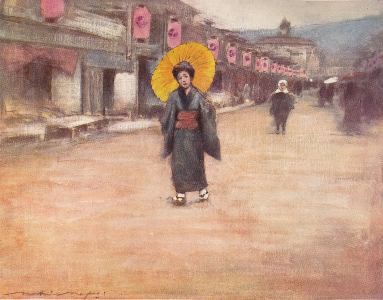 Una calle en Kioto, c1887, 1901 de Mortimer Ludington Menpes