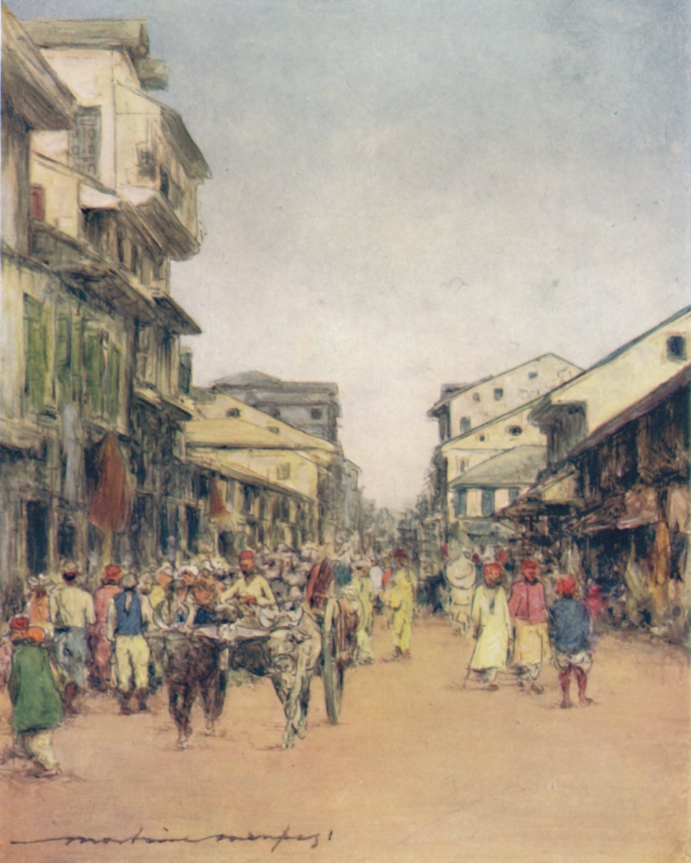 En las calles de Delhi, 1905 de Mortimer Ludington Menpes