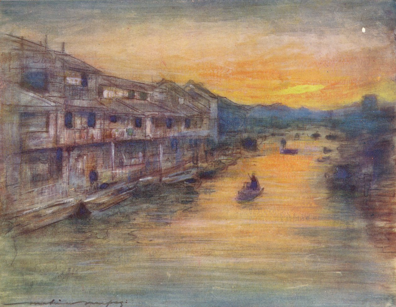 En el Gran Canal, Osaka de Mortimer Ludington Menpes
