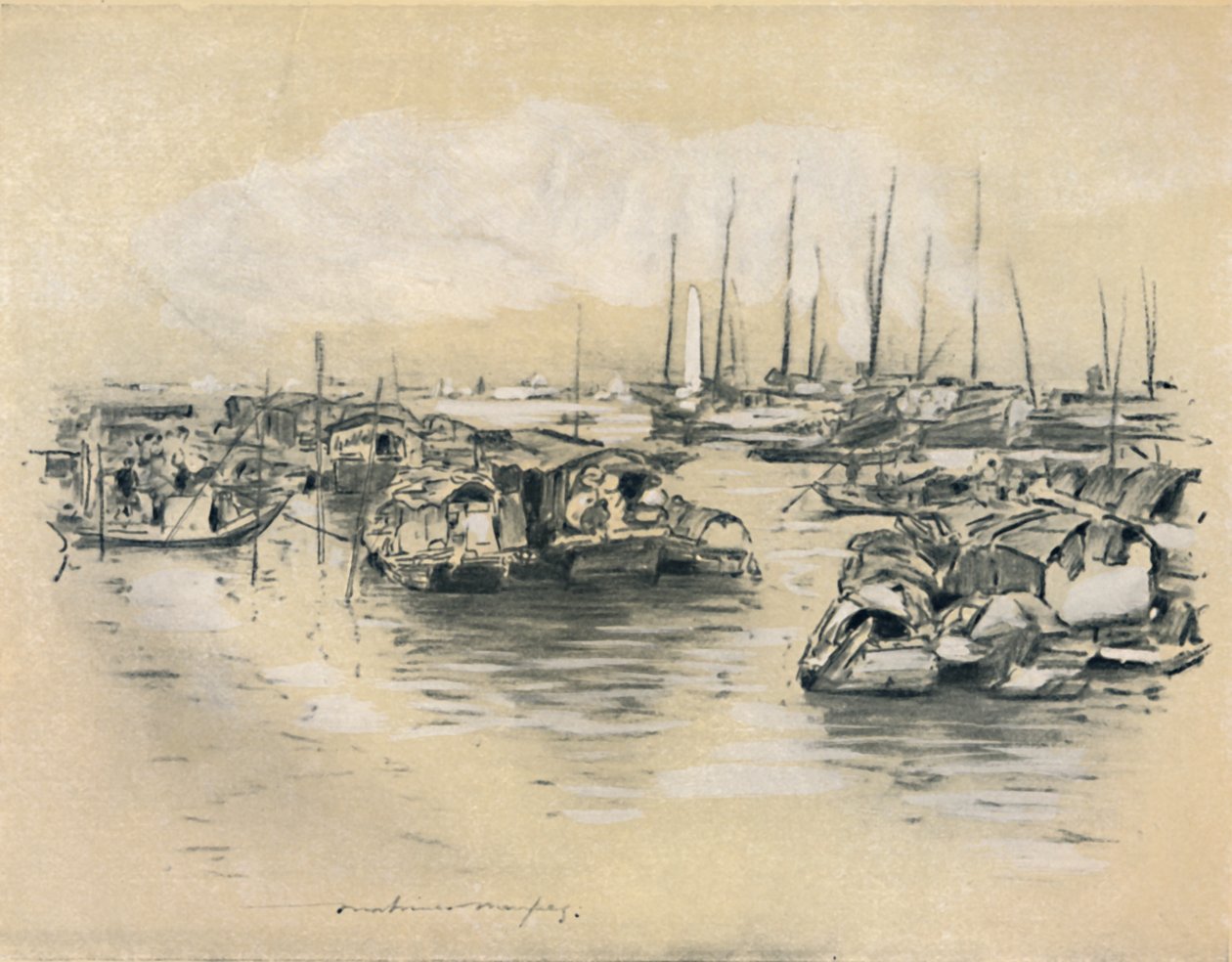 En el río Amarillo, 1903 de Mortimer Ludington Menpes