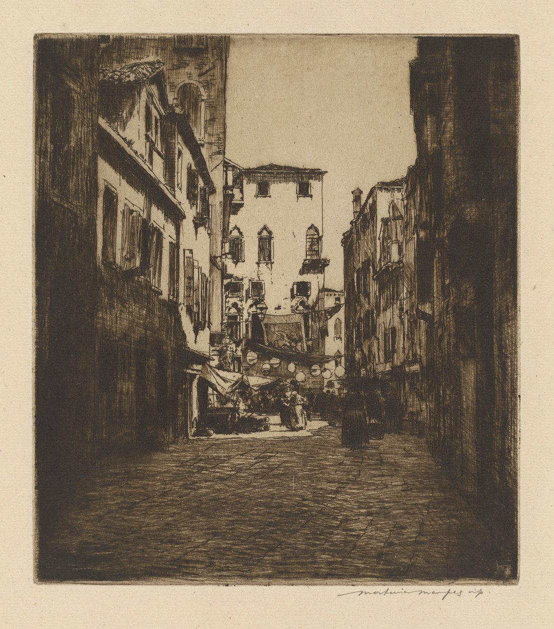 una escena de mercado de Mortimer Menpes