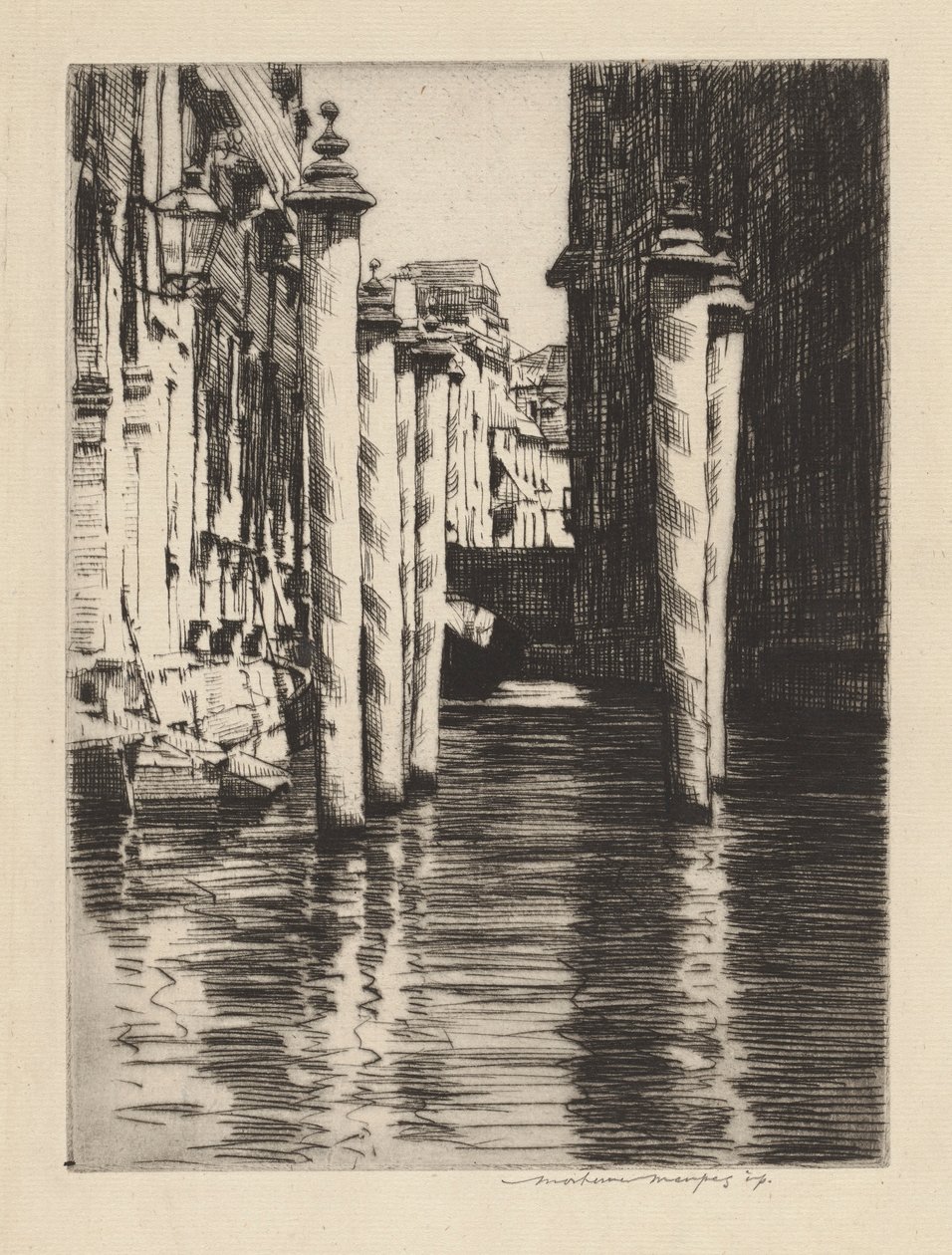 Un canal estrecho, Venecia de Mortimer Menpes