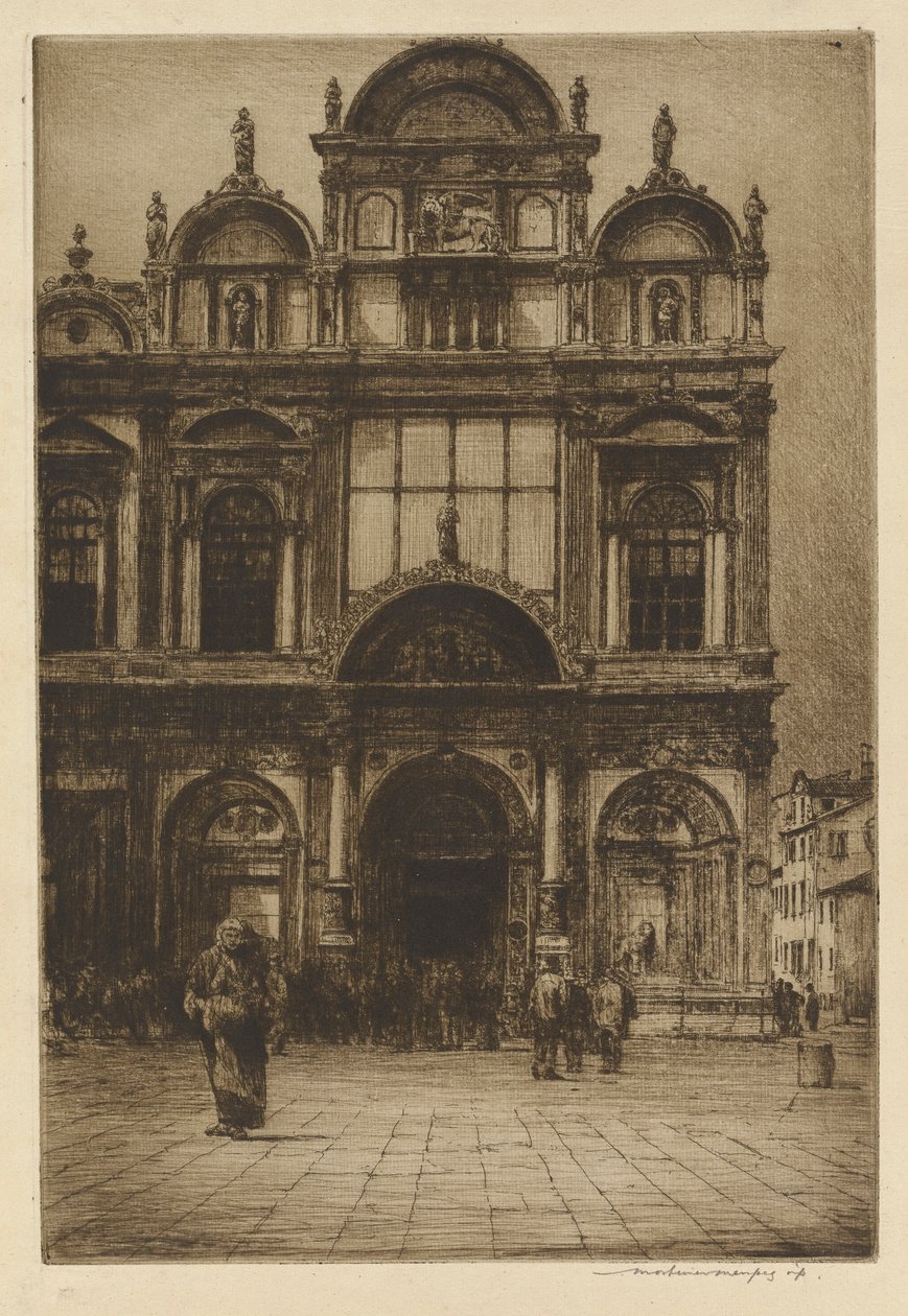 Fachada de la Scuola di San Marco, Venecia de Mortimer Menpes