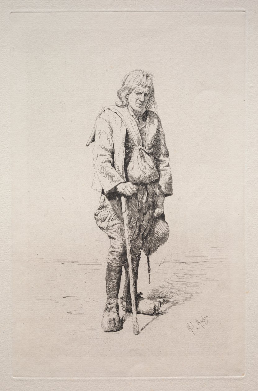 Man with Walking Stick de Mortimer Menpes