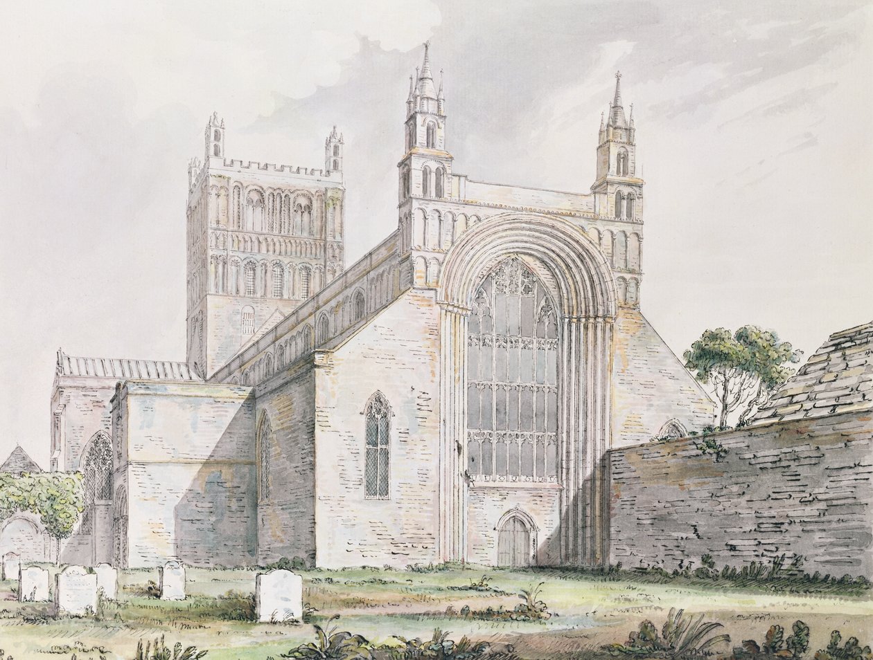 Iglesia de Tewkesbury, Gloucestershire de Moses Griffith