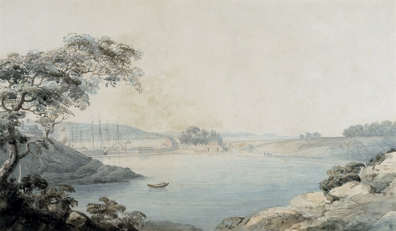 Port Penrhyn (acuarela y lápiz sobre papel) de Moses Griffith