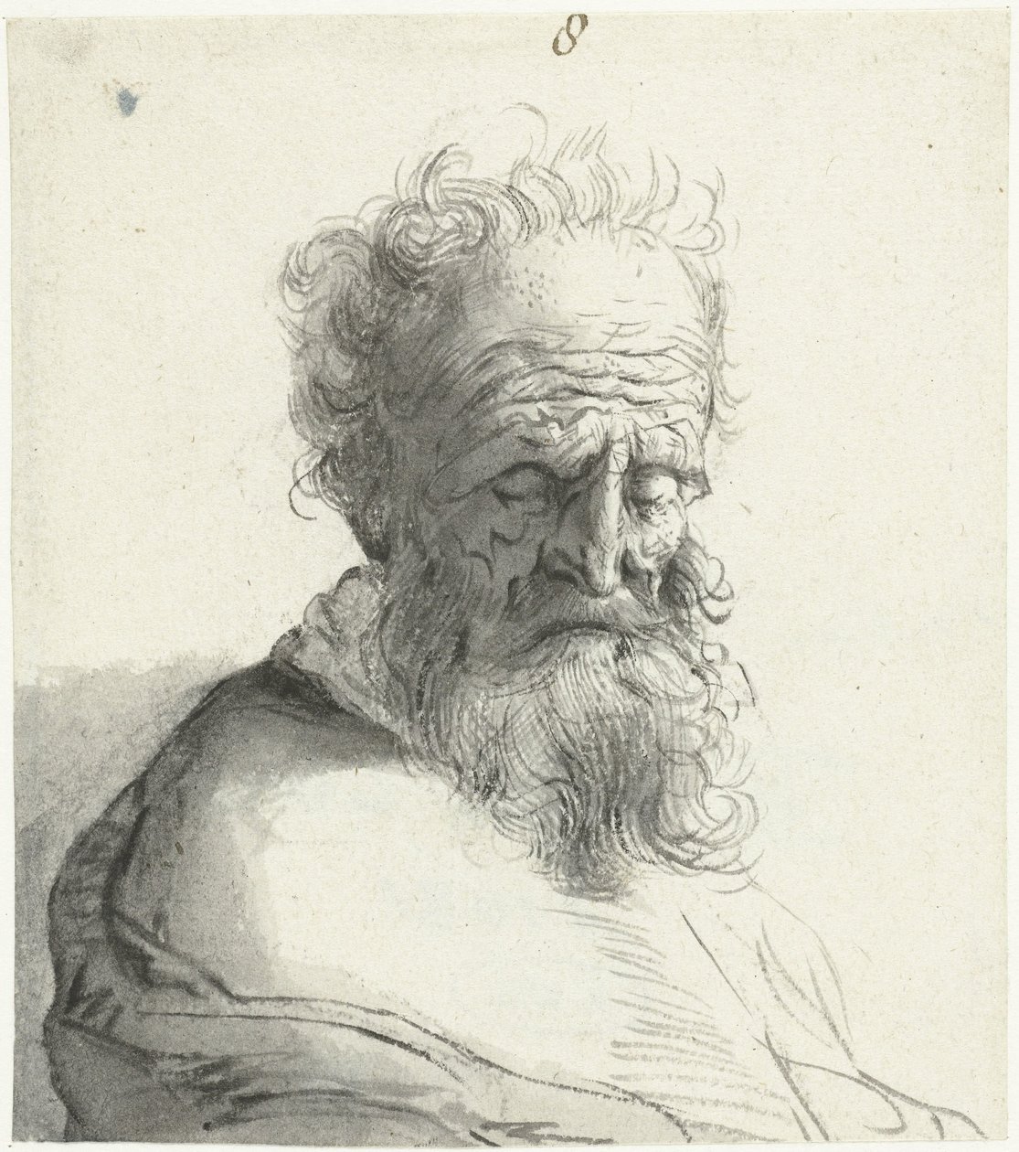 Cabeza de un anciano de Moses Ter Borch