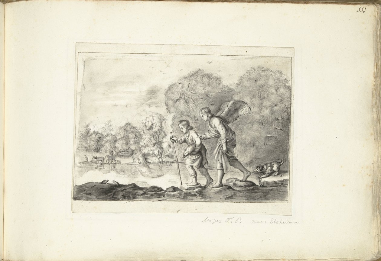 Tobias en de engel de Moses Ter Borch