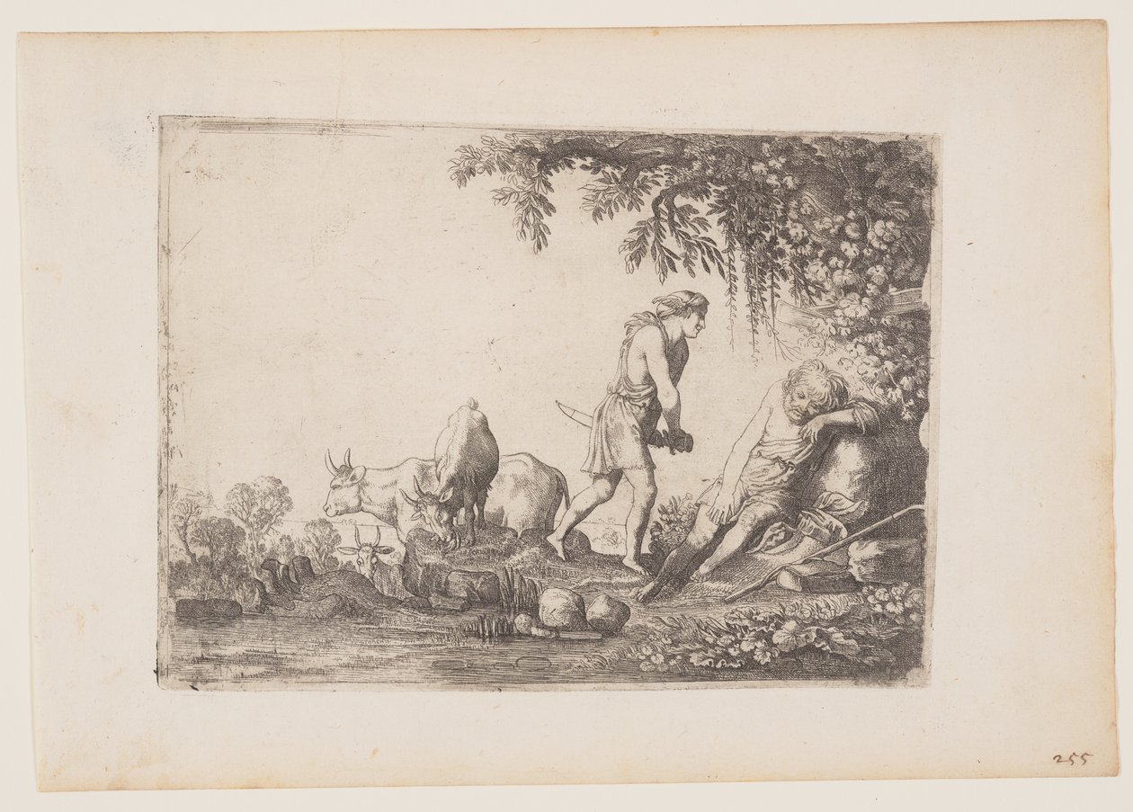 Mercurio mata a Argus, de La historia de Mercurio y Argus de Moses van Uyttenbroeck