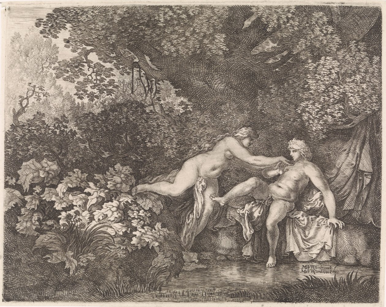 Salmacis en Hermaphroditus de Moyses van Wtenbrouck
