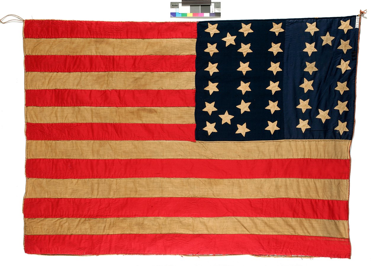 Bandera: 34 estrellas americanas, 1861-63 de Mrs. John E. Forbes