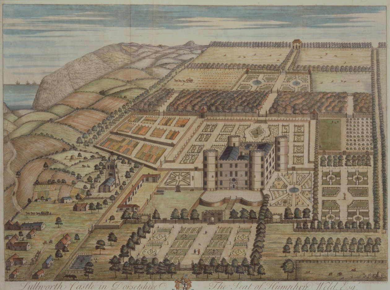 Castillo de Lulworth, Dorset, residencia de Humphrey Weld de Mrs Humphrey Weld