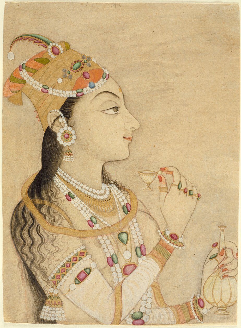 Retrato idealizado de la emperatriz mogol Nur Jahan de Mughal School