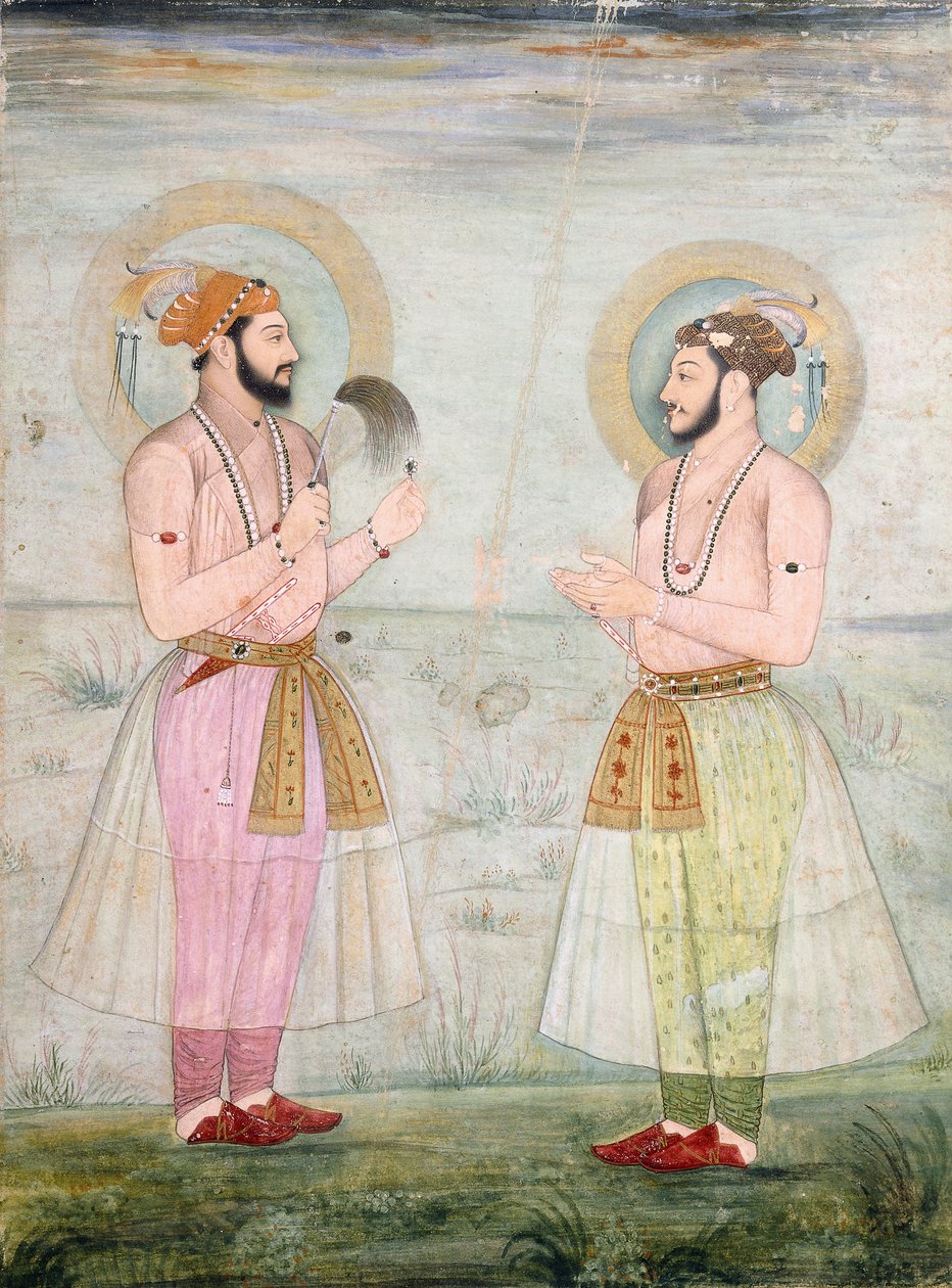 Retratos del Príncipe Dara Shikoh y el Príncipe Sulaiman Shikoh Nimbate, c.1665 de Mughal School