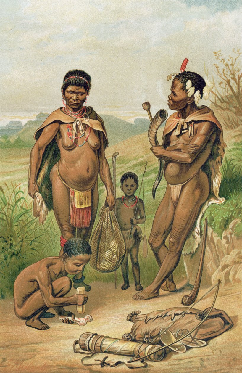 Una familia bosquimana, frontispicio de 