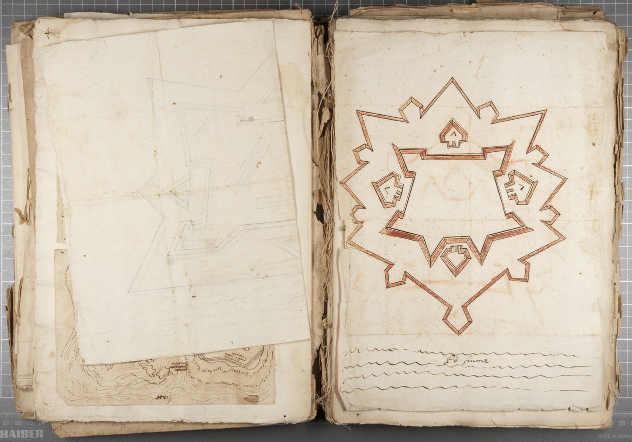 Portafolio de dibujos de Mutio Oddi de Urbino y otros - Po Fume, c.1635-40 de Muzio Oddi
