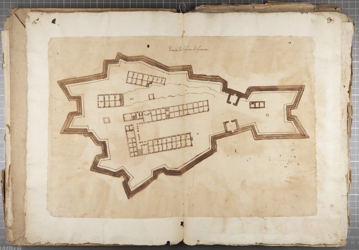 Portafolio de dibujos de Mutio Oddi de Urbino y otros - Puerto de Fuentes, c.1635-40 de Muzio Oddi