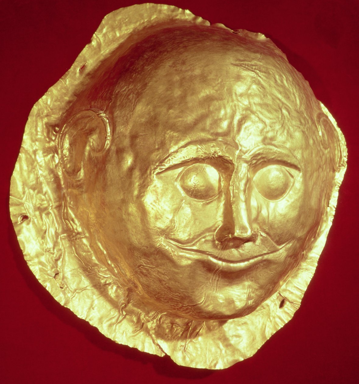 Máscara Mortuoria de la Tumba IV del Círculo de Tumbas A, Micenas, c.1580-1550 AC de Mycenaean
