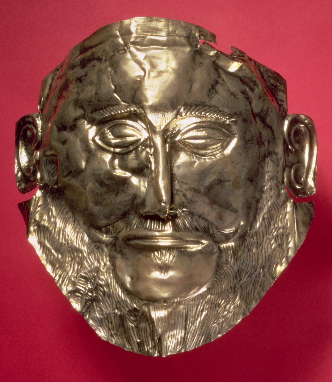 Réplica de la Máscara de Agamenón, Micénica, c. siglo XVI a.C. de Mycenaean