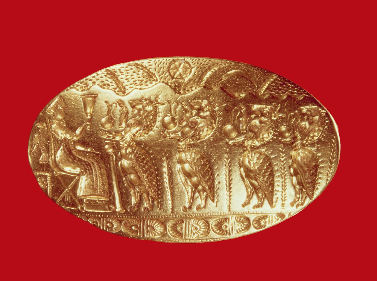 Anillo de sello, de Tiryns de Mycenaean