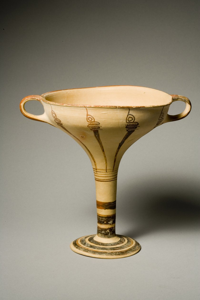 Kylix con pie (cerámica) de Mycenaean