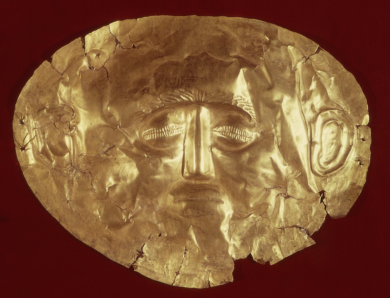 Máscara mortuoria de la Tumba Real IV, Micenas, c.1580-1550 a.C. de Mycenaean